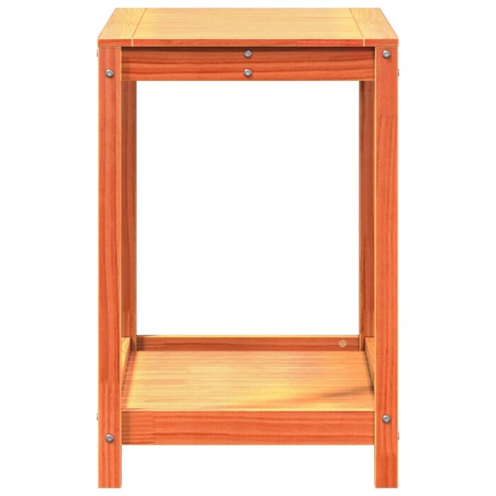 Table de rempotage avec étagère cire marron bois massif de pin – Image 4