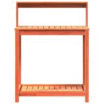Table de rempotage avec étagères marron bois massif de pin – Image 3