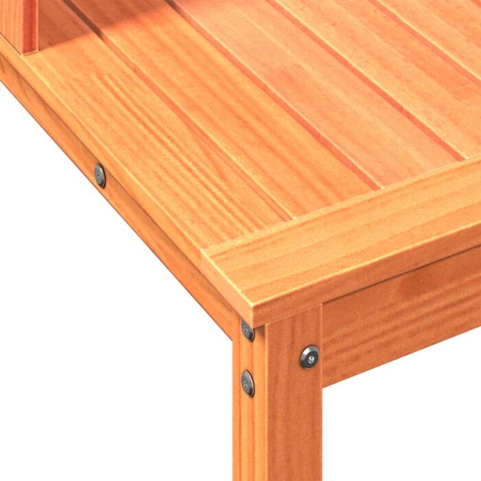 Table de rempotage avec étagères marron bois massif de pin – Image 6