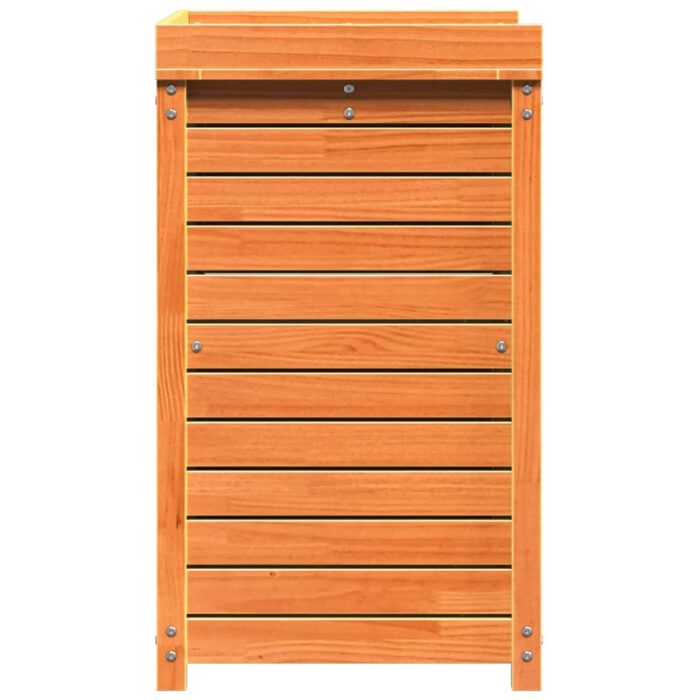 Table de rempotage avec étagères marron bois massif de pin – Image 4