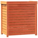 Table de rempotage avec étagères marron bois massif de pin – Image 5