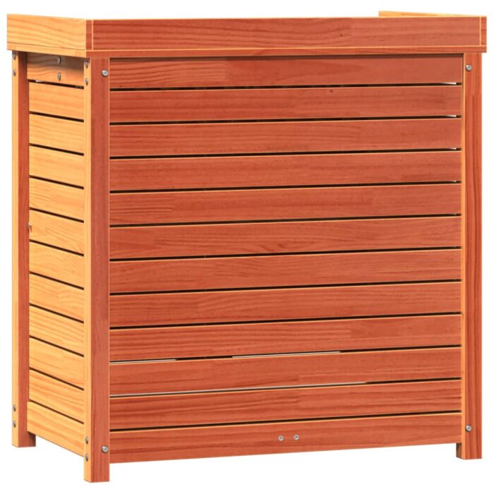 Table de rempotage avec étagères marron bois massif de pin – Image 5