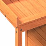 Table de rempotage avec étagères marron bois massif de pin – Image 6