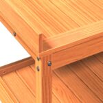 Table de rempotage avec étagères marron bois massif de pin – Image 6