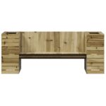 Banc avec jardinières 167,5x60x65 cm bois de pin imprégné – Image 3
