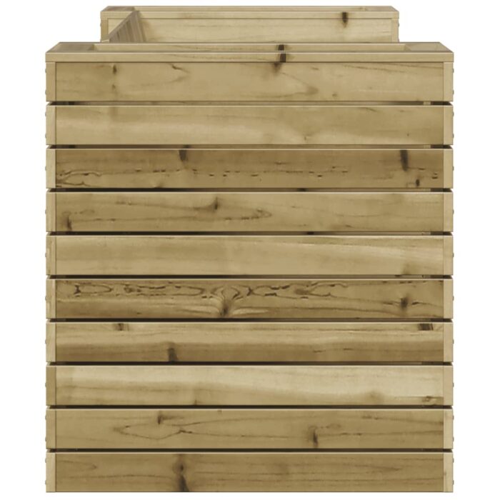 Banc avec jardinières 167,5x60x65 cm bois de pin imprégné – Image 4