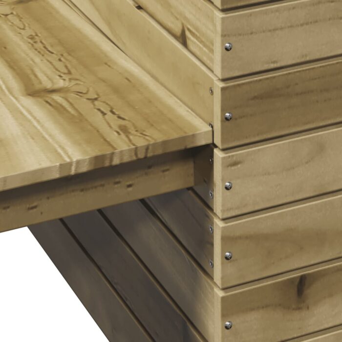 Banc avec jardinières 167,5x60x65 cm bois de pin imprégné – Image 6