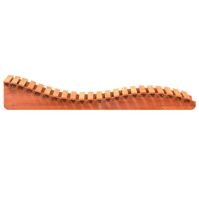 Chaises longues lot de 2 cire marron bois massif de pin – Image 4