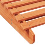 Chaises longues lot de 2 cire marron bois massif de pin – Image 6