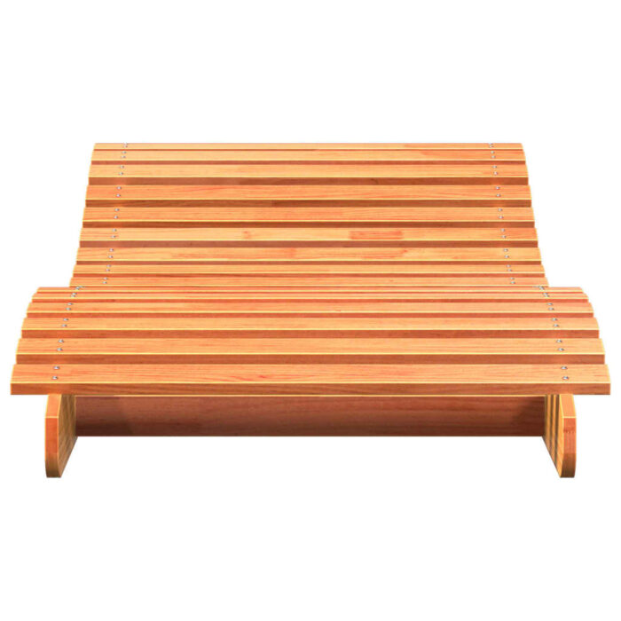 Chaise longue cire marron 205x80x31,5 cm bois massif de pin – Image 2