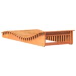 Chaise longue cire marron 205x80x31,5 cm bois massif de pin – Image 4