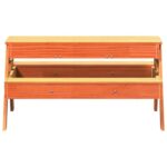 Table de pique-nique avec bac à sable pour enfants marron cire – Image 3