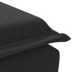 Chaise longue de massage avec traversin noir velours – Image 6