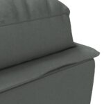 Chaise longue avec coussins gris foncé tissu – Image 5