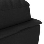 Chaise longue avec coussins noir tissu – Image 5