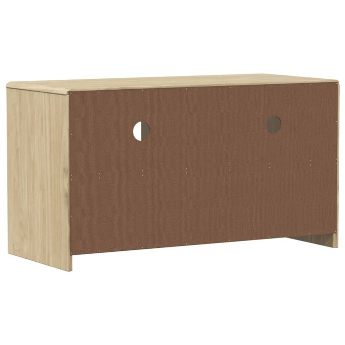 Meuble TV SAUDA chêne 99x43x55 cm bois de pin massif – Image 4