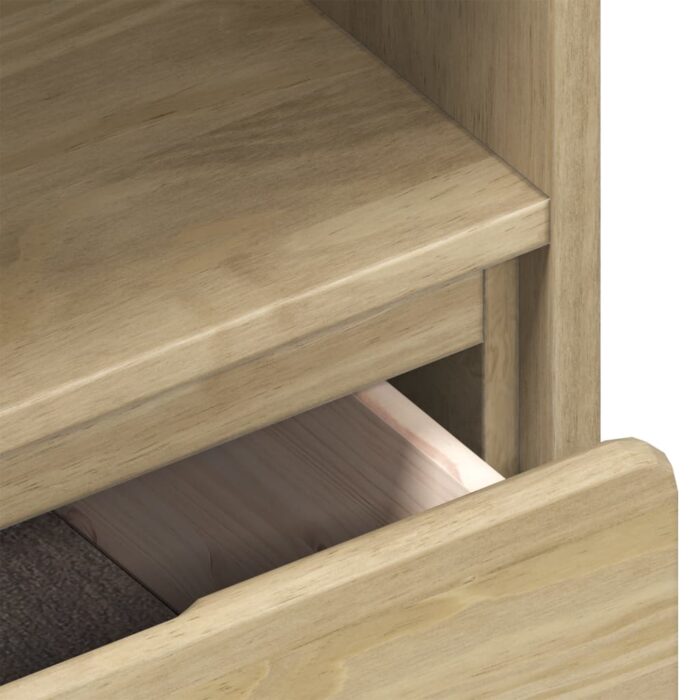 Meuble TV SAUDA chêne 99x43x55 cm bois de pin massif – Image 5