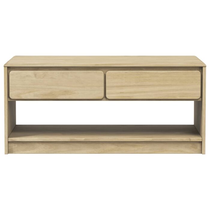 Table basse SAUDA chêne 99x55x45 cm bois de pin massif – Image 2