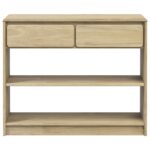 Table console SAUDA chêne 89,5x36,5x73 cm bois de pin massif – Image 2