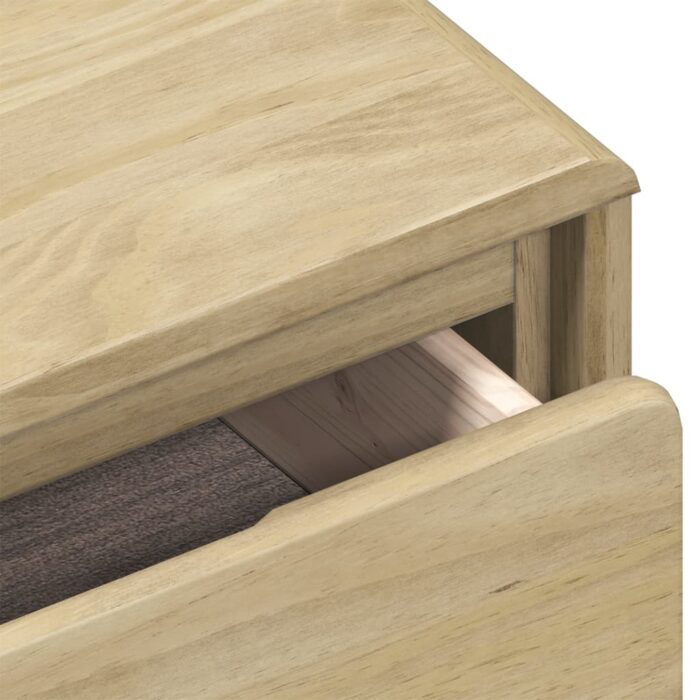Table console SAUDA chêne 89,5x36,5x73 cm bois de pin massif – Image 5