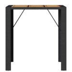 Table de bar de jardin et dessus en bois acacia résine tressée – Image 3
