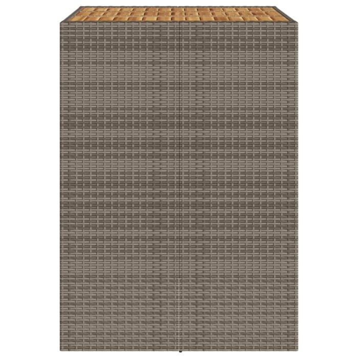 Table de bar de jardin et dessus en bois acacia résine tressée – Image 4