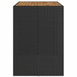 Table de bar de jardin et dessus en bois acacia résine tressée – Image 4