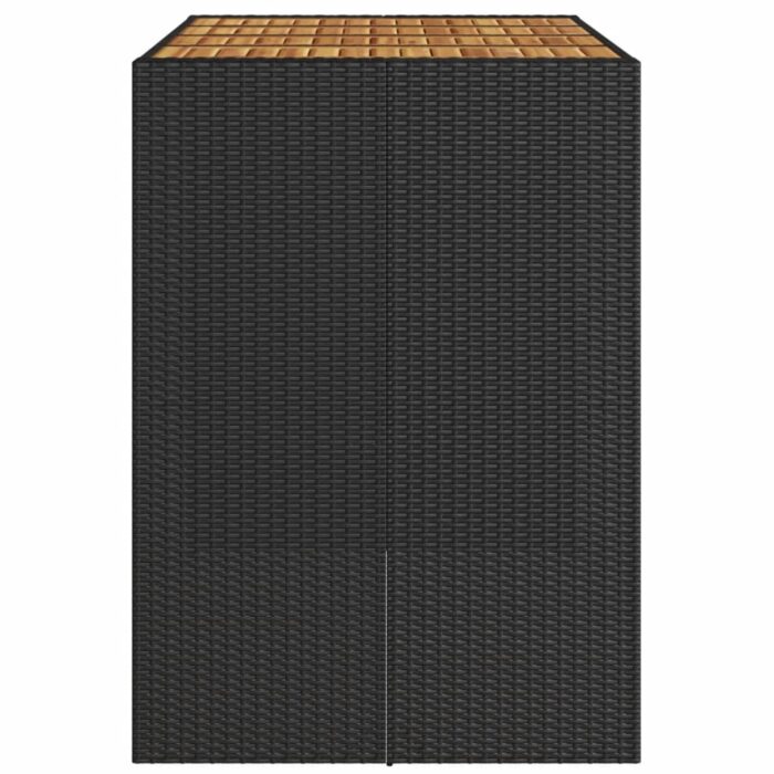 Table de bar de jardin et dessus en bois acacia résine tressée – Image 4