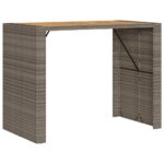 Table de bar de jardin et dessus en bois acacia résine tressée – Image 5