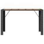 Table de bar de jardin et dessus en bois acacia résine tressée – Image 3