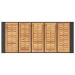 Table de bar de jardin et dessus en bois acacia résine tressée – Image 6