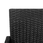 Tabourets de bar de jardin lot de 2 noir résine tressée – Image 7