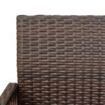 Tabourets de bar de jardin lot de 2 marron résine tressée – Image 7