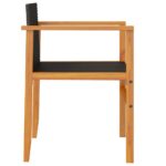 Chaises de jardin lot de 2 noir résine tressée et bois massif – Image 4