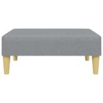 Repose-pied gris clair 77x55x31 cm tissu – Image 2