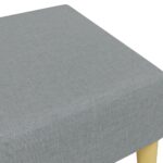 Repose-pied gris clair 77x55x31 cm tissu – Image 4