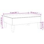 Repose-pied gris clair 77x55x31 cm tissu – Image 6