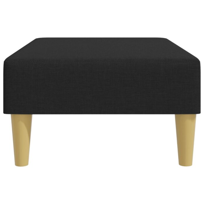 Repose-pied noir 77x55x31 cm tissu – Image 3