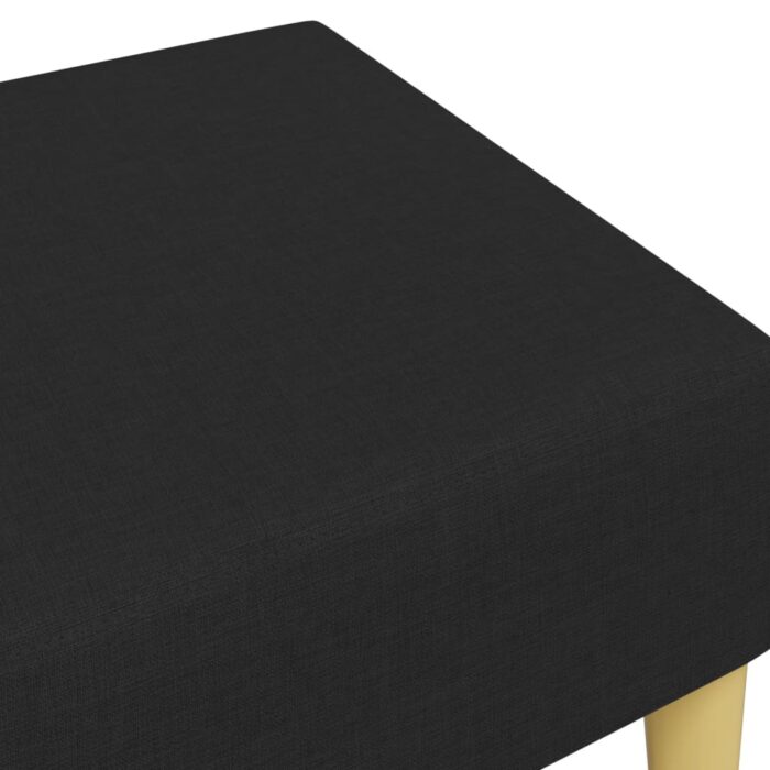 Repose-pied noir 77x55x31 cm tissu – Image 4