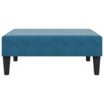 Repose-pied bleu 77x55x31 cm velours – Image 2