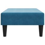 Repose-pied bleu 77x55x31 cm velours – Image 3