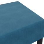 Repose-pied bleu 77x55x31 cm velours – Image 4