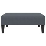 Repose-pied gris foncé 77x55x31 cm velours – Image 2