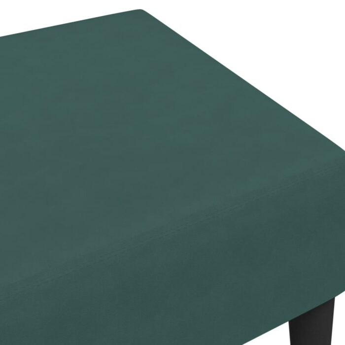 Repose-pied vert foncé 77x55x31 cm velours – Image 4