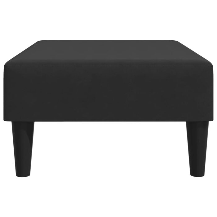 Repose-pied noir 77x55x31 cm velours – Image 3