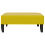 Repose-pied jaune 77x55x31 cm velours – Image 2