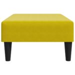 Repose-pied jaune 77x55x31 cm velours – Image 3
