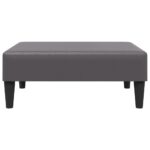 Repose-pied gris 77x55x31 cm similicuir – Image 2