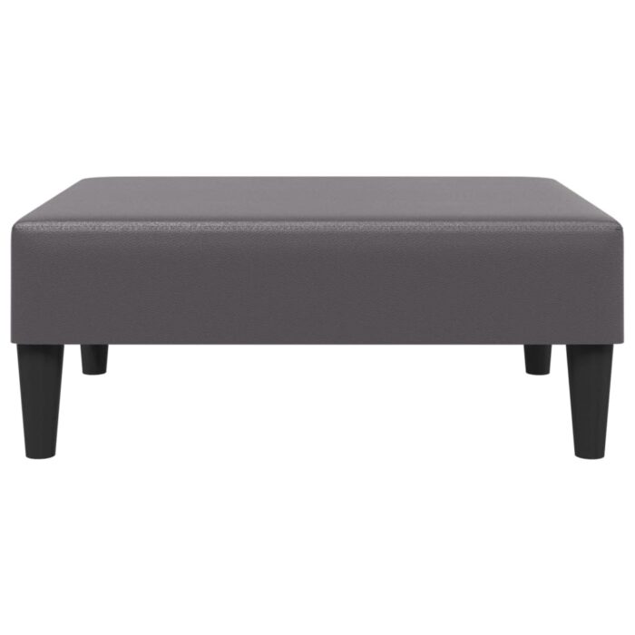 Repose-pied gris 77x55x31 cm similicuir – Image 2