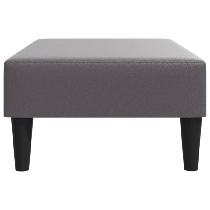 Repose-pied gris 77x55x31 cm similicuir – Image 3